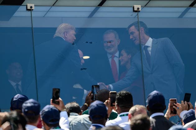 260719 Donald Trump, President of USA, and Pedro Sanchez, Prime minister of Spain, during the FIFA World Cup, WM, Weltmeisterschaft, Fussball 2026 final football match between Spain and Argentina on July 19, 2026 in East Rutherford, New Jersey. Photo: Joel Marklund BILDBYRAN kod JM JM0829 bbeng fotboll football soccer fotball vm fotbolls-vm fotball-vm fotbolls-vm 2026 fifa world cup 2026 final *** July 19, 2026: Donald Trump, President of the United States, and Pedro Sánchez, Prime Minister of Spain, during the 2026 FIFA World Cup final soccer match between Spain and Argentina on July 19, 2026 in East Rutherford, New Jersey. Photo by Joel Marklund. BILDBYRAN code JM JM0829 bbeng soccer football soccer World Cup soccer World Cup 2026 FIFA World Cup 2026 final  Copyright: JOELxMARKLUND BB260719JM027