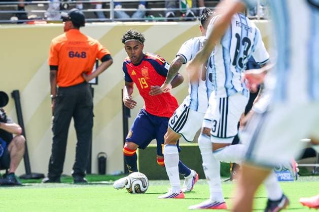 RECORD DATE NOT STATED FIFA World Cup, WM, Weltmeisterschaft, Fussball 2026 - Final - Spain v Argentina Lamine Yamal player of Spain during the 2026 FIFA World Cup final between Spain and Argentina at New York New Jersey Stadium, in East Rutherford, United States, on Sunday, July 19, 2026.(Foto: William Volcov Brazil Photo Press IMAGO) Sports East Rutherford NJ United States Copyright: xWILLIAMxVOLCOVx