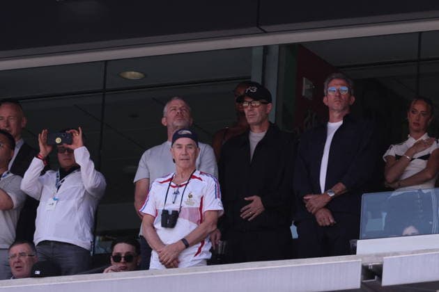 2026 World Cup Final - Zinedine Zidane In The Stands - USA French professional football manager and former player, Zinedine Yazid Zidane known as Zizou in the stands during the FIFA World Cup, WM, Weltmeisterschaft, Fussball 2026 final football match between Spain and Argentina on July 19, 2026 at the New York Stadium in East Rutherford, NJ, USA. Photo by Charles Guerin ABACAPRESS.COM East Rutherford NJ United States  Copyright: xGuerinxCharles ABACAx