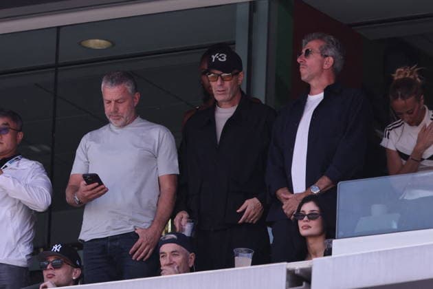 2026 World Cup Final - Zinedine Zidane In The Stands - USA French professional football manager and former player, Zinedine Yazid Zidane known as Zizou in the stands during the FIFA World Cup, WM, Weltmeisterschaft, Fussball 2026 final football match between Spain and Argentina on July 19, 2026 at the New York Stadium in East Rutherford, NJ, USA. Photo by Charles Guerin ABACAPRESS.COM East Rutherford NJ United States  Copyright: xGuerinxCharles ABACAx