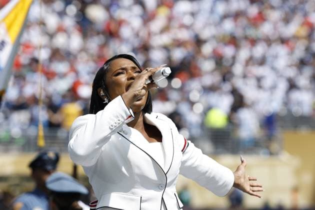 EAST RUTHERFORD, NEW JERSEY - Jennifer Hudson during the FIFA World Cup, WM, Weltmeisterschaft, Fussball 2026â ¢ closing ceremony preceding the FIFA World Cup 2026 final between Spain and Argentina at the New York New Jersey Stadium on July 19, 2026, in East Rutherford, New Jersey, United States. MAURICE VAN STEEN ANP World Cup Soccer 2026 xVIxANPxSportx xMauricexvanxSteenxIVx 563861034 originalFilename: 563861034.jpg
