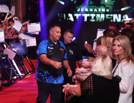 World Matchplay Darts 2026 Jermaine Wattimena during the 2026 World Matchplay darts at Winter Gardens, Blackpool, UK on 19 July 2026. Blackpool Winter Gardens UK Editorial use only , Copyright: xChrisxSargeantx PSI-24526-0190