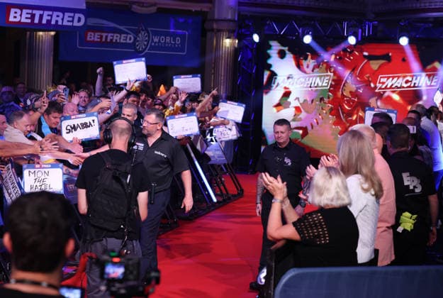 World Matchplay Darts 2026 James Wade during the 2026 World Matchplay darts at Winter Gardens, Blackpool, UK on 19 July 2026. Blackpool Winter Gardens UK Editorial use only , Copyright: xChrisxSargeantx PSI-24526-0194
