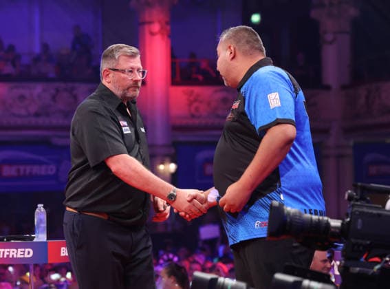 World Matchplay Darts 2026 James Wade during the 2026 World Matchplay darts at Winter Gardens, Blackpool, UK on 19 July 2026. Blackpool Winter Gardens UK Editorial use only , Copyright: xChrisxSargeantx PSI-24526-0197