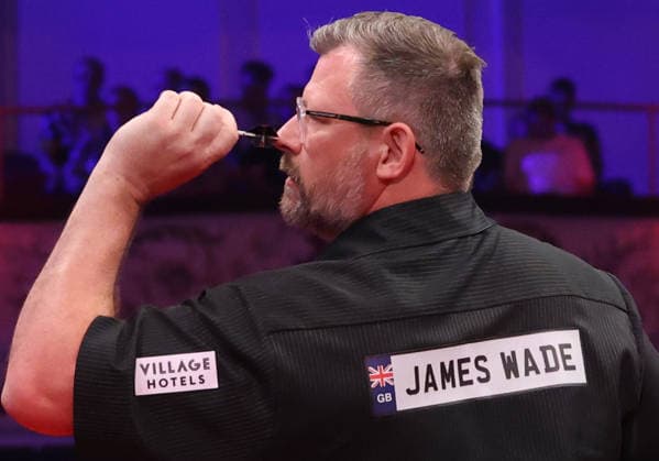 World Matchplay Darts 2026 James Wade during the 2026 World Matchplay darts at Winter Gardens, Blackpool, UK on 19 July 2026. Blackpool Winter Gardens UK Editorial use only , Copyright: xChrisxSargeantx PSI-24526-0199