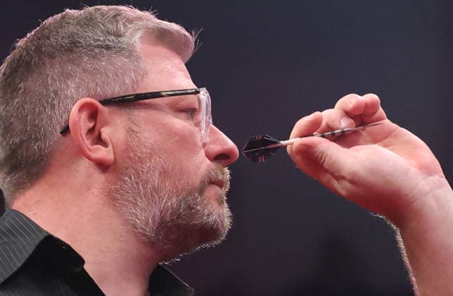 World Matchplay Darts 2026 James Wade during the 2026 World Matchplay darts at Winter Gardens, Blackpool, UK on 19 July 2026. Blackpool Winter Gardens UK Editorial use only , Copyright: xChrisxSargeantx PSI-24526-0201