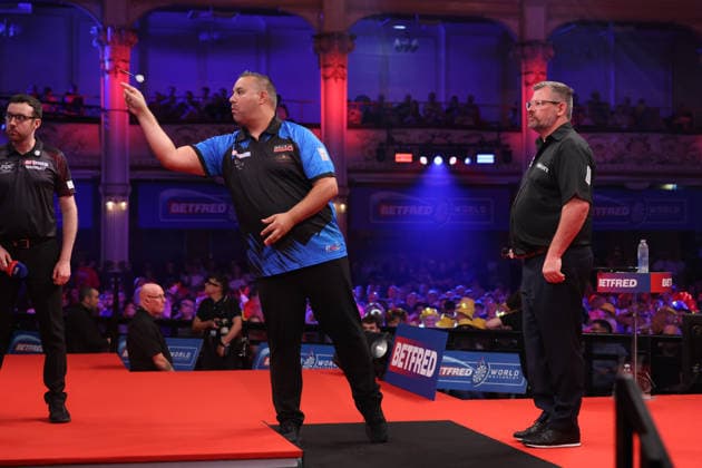 World Matchplay Darts 2026 Jermaine Wattimena during the 2026 World Matchplay darts at Winter Gardens, Blackpool, UK on 19 July 2026. Blackpool Winter Gardens UK Editorial use only , Copyright: xChrisxSargeantx PSI-24526-0207