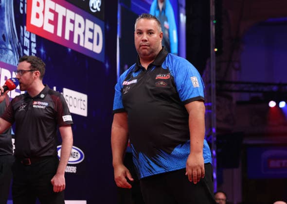 World Matchplay Darts 2026 Jermaine Wattimena during the 2026 World Matchplay darts at Winter Gardens, Blackpool, UK on 19 July 2026. Blackpool Winter Gardens UK Editorial use only , Copyright: xChrisxSargeantx PSI-24526-0210
