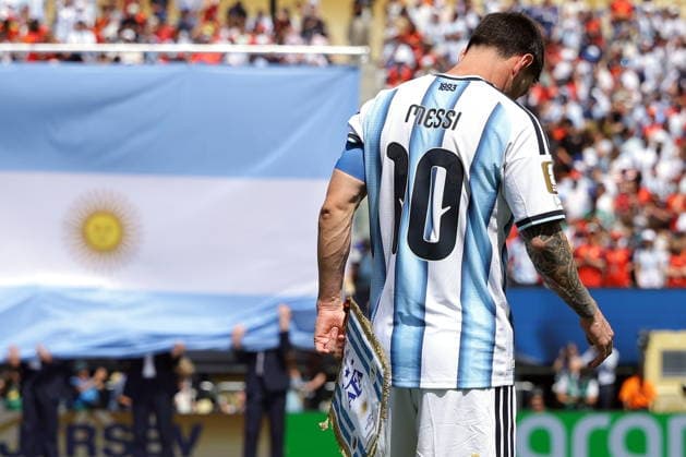 FIFA World Cup, WM, Weltmeisterschaft, Fussball 2026 final - Spain vs Argentina Lionel Messi of Argentina ahead of the FIFA World Cup 2026 final match Spain against Argentina, in New Jersey, USA, 19 July 2026. EAST RUTHERFORD United States  Copyright: xCHRISTOPHERxNEUNDORFx