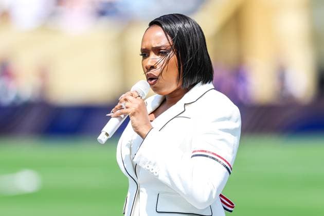 RECORD DATE NOT STATED FIFA World Cup, WM, Weltmeisterschaft, Fussball 2026 - Final - Spain v Argentina American actress and singer Jennifer Hudson performs the United States national anthem before the 2026 FIFA World Cup final between Spain and Argentina at New York New Jersey Stadium, in East Rutherford, United States, on Sunday, July 19, 2026.(Foto: William Volcov Brazil Photo Press IMAGO) Sports East Rutherford NJ United States Copyright: xWILLIAMxVOLCOVx