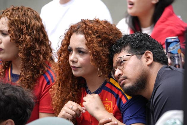 Watch party in San Francisco for Spain vs Argentina - FIFA World Cup, WM, Weltmeisterschaft, Fussball Final 2026 SAN FRANCISCO, CALIFORNIA - JULY 19: Fans of Spain and Argentina gather outside of Chase Center at Thrive City in San Francisco, California, United States on July 19, 2026 to watch the 2026 FIFA World Cup Final match between Spain vs Argentina which held at MetLife Stadium in New Jersey, USA. Tayfun Coskun Anadolu California United States. Editorial use only. Please get in touch for any other usage.  Copyright: x2026xAnadoluxTayfunxCoskunx