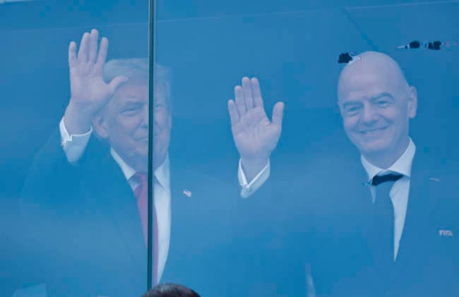 USA President Donald Trump and the FIFA President Gianni Infantino attend the FIFA World Cup, WM, Weltmeisterschaft, Fussball 2026 final match between Spain and Argentina at MetLife stadium in East Rutherford, NJ, USA, 19 July 2026. FIFA World Cup 2026 - Spain vs. Argentina !ACHTUNG: NUR REDAKTIONELLE NUTZUNG!  Copyright: xLAVANDEIRAxJRx GR7006 20260719-55020939501_1