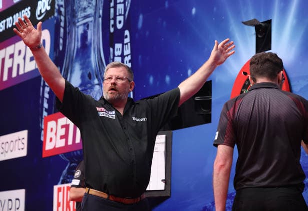 World Matchplay Darts 2026 James Wade during the 2026 World Matchplay darts at Winter Gardens, Blackpool, UK on 19 July 2026. Blackpool Winter Gardens UK Editorial use only , Copyright: xChrisxSargeantx PSI-24526-0211