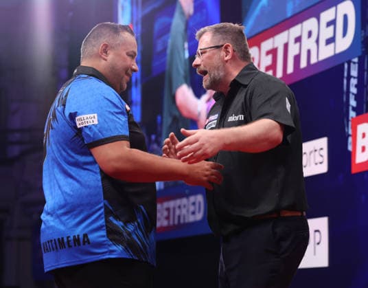World Matchplay Darts 2026 James Wade during the 2026 World Matchplay darts at Winter Gardens, Blackpool, UK on 19 July 2026. Blackpool Winter Gardens UK Editorial use only , Copyright: xChrisxSargeantx PSI-24526-0213
