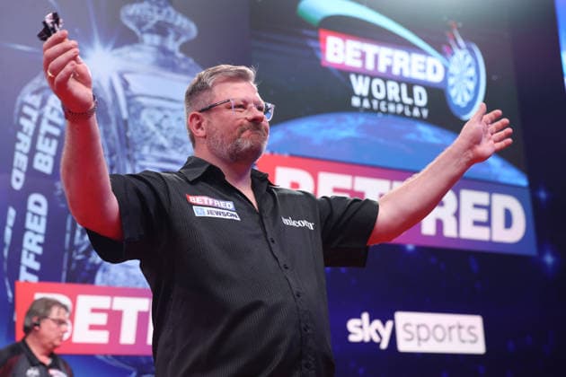 World Matchplay Darts 2026 James Wade during the 2026 World Matchplay darts at Winter Gardens, Blackpool, UK on 19 July 2026. Blackpool Winter Gardens UK Editorial use only , Copyright: xChrisxSargeantx PSI-24526-0215