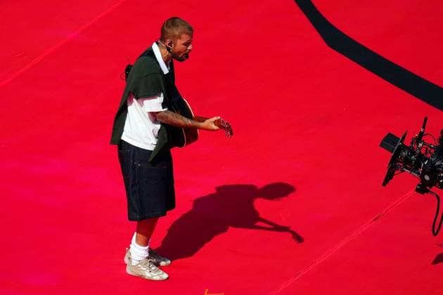 Justin Bieber performing at half time Spain v Argentina, 2026 FIFA World Cup, WM, Weltmeisterschaft, Fussball Final, Football, New York New Jersey Stadium, East Rutherford, New Jersey, USA - 19 Jul 2026East Rutherford New York New Jersey Stadium New Jersey (NJ) United States of America  Copyright: xJavierxGarcia Shutterstockx 16995474az