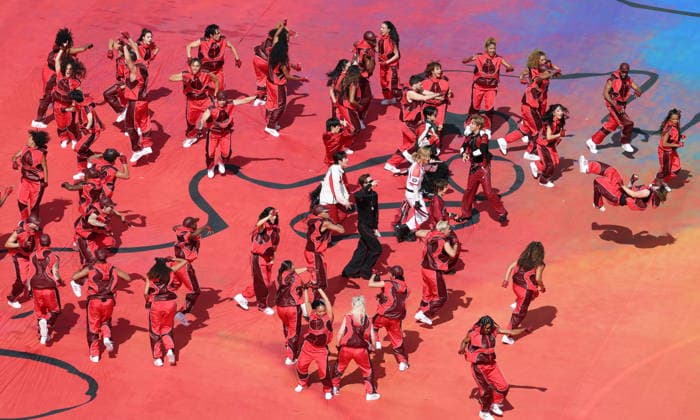 FIFA World Cup, WM, Weltmeisterschaft, Fussball 2026 final - Spain vs Argentina South Korean K-pop group BTS performs in the Halftime show during the FIFA World Cup 2026 final match Spain against Argentina, in New Jersey, USA, 19 July 2026. EAST RUTHERFORD United States  Copyright: xSARAHxYENESELx
