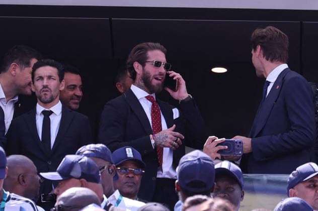 2026 World Cup Final - VIP In The Stands - USA Sergio Ramos in the stands during the FIFA World Cup, WM, Weltmeisterschaft, Fussball 2026 final football match between Spain and Argentina on July 19, 2026 at the New York Stadium in East Rutherford, NJ, USA. Photo by Charles Guerin ABACAPRESS.COM East Rutherford NJ United States  Copyright: xGuerinxCharles ABACAx
