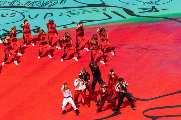Football - FIFA World Cup, WM, Weltmeisterschaft, Fussball 2026 - Final - Spain v Argentina NEW JERSEY, USA - Sunday, July 19, 2026: BTS performing in the half time show during the FIFA World Cup Final 2026 between Spain and Argentina at the Met Life Stadium. (Photo by David Rawcliffe Propaganda) EAST RUTHERFORD Met Life Stadium NEW JERSEY UNITED STATES OF AMERICA  Copyright: xDavidxRawcliffex P2026-07-19-Spain_Argentina-69