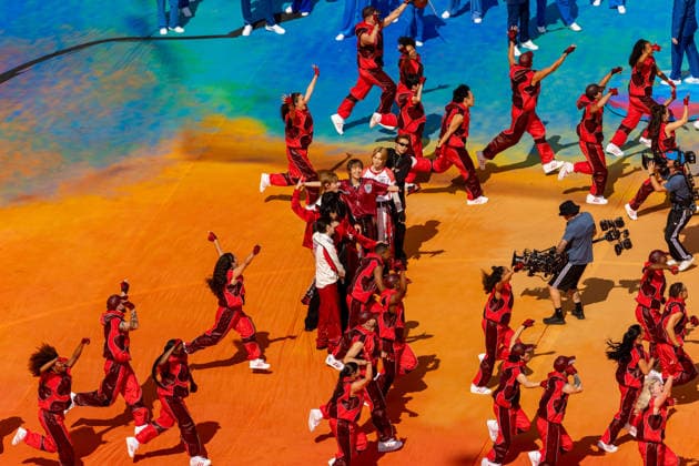 Football - FIFA World Cup, WM, Weltmeisterschaft, Fussball 2026 - Final - Spain v Argentina NEW JERSEY, USA - Sunday, July 19, 2026: BTS performing in the half time show during the FIFA World Cup Final 2026 between Spain and Argentina at the Met Life Stadium. (Photo by David Rawcliffe Propaganda) EAST RUTHERFORD Met Life Stadium NEW JERSEY UNITED STATES OF AMERICA  Copyright: xDavidxRawcliffex P2026-07-19-Spain_Argentina-71