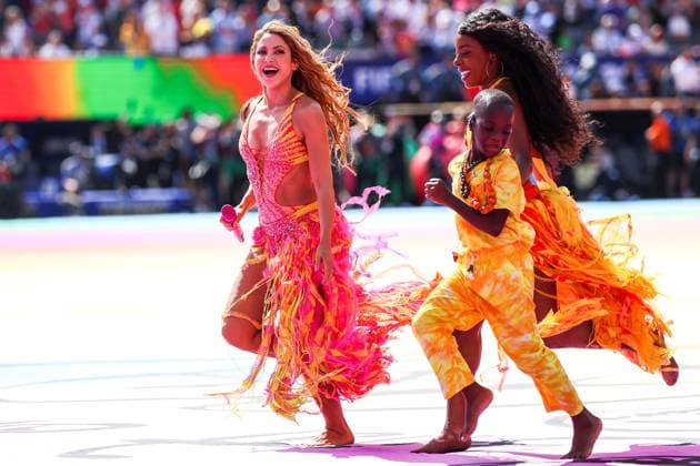 RECORD DATE NOT STATED FIFA World Cup, WM, Weltmeisterschaft, Fussball 2026 - Final - Spain v Argentina Shakira performs during the halftime show of the FIFA World Cup Final between Spain and Argentina at New York New Jersey Stadium, in East Rutherford, United States, on Sunday, July 19, 2026.(Foto: William Volcov Brazil Photo Press IMAGO) Sports East Rutherford NJ United States Copyright: xWILLIAMxVOLCOVx