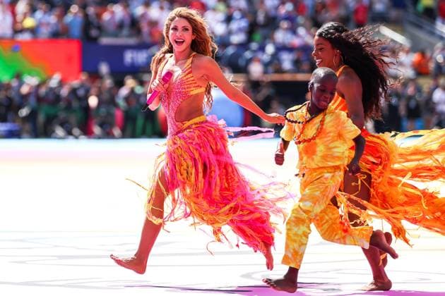 RECORD DATE NOT STATED FIFA World Cup, WM, Weltmeisterschaft, Fussball 2026 - Final - Spain v Argentina Shakira performs during the halftime show of the FIFA World Cup Final between Spain and Argentina at New York New Jersey Stadium, in East Rutherford, United States, on Sunday, July 19, 2026.(Foto: William Volcov Brazil Photo Press IMAGO) Sports East Rutherford NJ United States Copyright: xWILLIAMxVOLCOVx