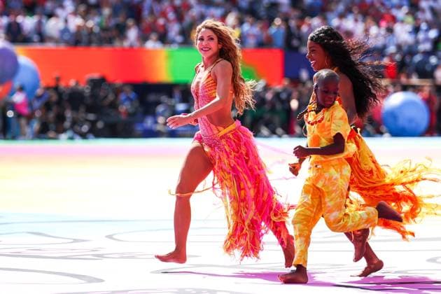RECORD DATE NOT STATED FIFA World Cup, WM, Weltmeisterschaft, Fussball 2026 - Final - Spain v Argentina Shakira performs during the halftime show of the FIFA World Cup Final between Spain and Argentina at New York New Jersey Stadium, in East Rutherford, United States, on Sunday, July 19, 2026.(Foto: William Volcov Brazil Photo Press IMAGO) Sports East Rutherford NJ United States Copyright: xWILLIAMxVOLCOVx