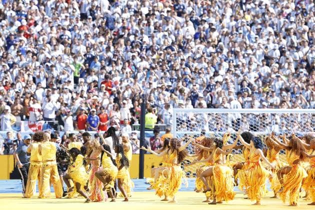 EAST RUTHERFORD, NEW JERSEY - Final Halftime Show of the 2026 FIFA World Cup, WM, Weltmeisterschaft, Fussball final between Spain and Argentina at the New York New Jersey Stadium on July 19, 2026, in East Rutherford, New Jersey, United States. MAURICE VAN STEEN ANP World Cup Soccer 2026 xVIxANPxSportx xMauricexvanxSteenxIVx 563865296 originalFilename: 563865296.jpg