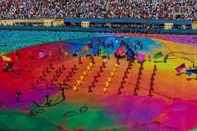 Football - FIFA World Cup, WM, Weltmeisterschaft, Fussball 2026 - Final - Spain v Argentina NEW JERSEY, USA - Sunday, July 19, 2026: The half time show during the FIFA World Cup Final 2026 between Spain and Argentina at the Met Life Stadium. (Photo by David Rawcliffe Propaganda) EAST RUTHERFORD Met Life Stadium NEW JERSEY UNITED STATES OF AMERICA  Copyright: xDavidxRawcliffex P2026-07-19-Spain_Argentina-72