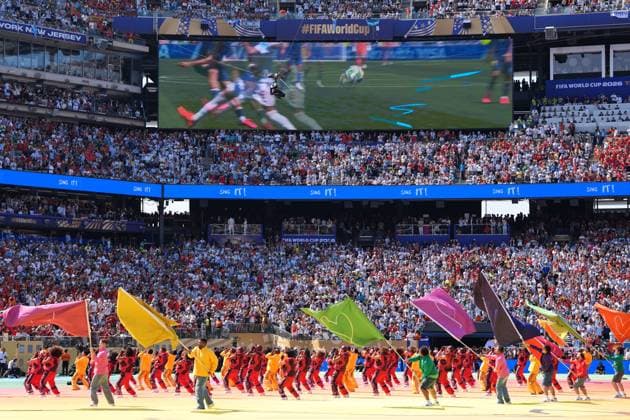 Half time show Spain v Argentina, 2026 FIFA World Cup, WM, Weltmeisterschaft, Fussball Final, Football, New York New Jersey Stadium, East Rutherford, New Jersey, USA - 19 Jul 2026East Rutherford New York New Jersey Stadium New Jersey (NJ) United States of America  Copyright: xIsmaelxAdnan Shutterstockx 16998023cp