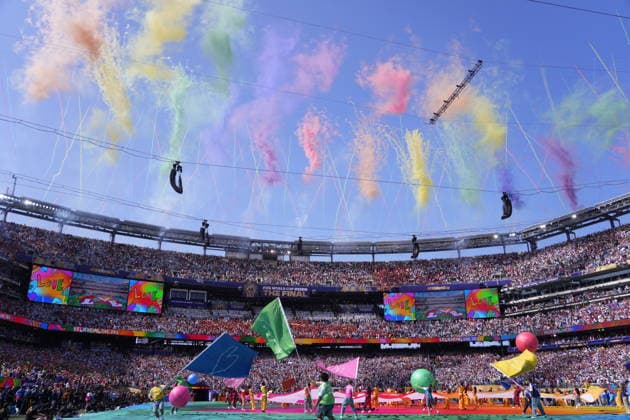 Spain v Argentina - FIFA World Cup, WM, Weltmeisterschaft, Fussball 2026 - Final EAST RUTHERFORD, NEW JERSEY - JULY 19: General view inside the stadium during the half time show of FIFA World Cup 2026 Final match between Spain and Argentina at New York New Jersey Stadium in East Rutherford, New Jersey, USA on July 19, 2026. Jose Hernandez Anadolu New Jersey United States. Editorial use only. Please get in touch for any other usage.  Copyright: x2026xAnadoluxJosexHernandezx