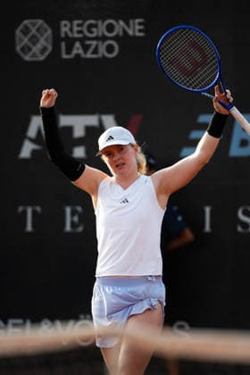 TENNIS - International Tennis Tournament - ATV Bancomat Tennis Open Photo by IPA ABACAPRESS.COM86819077 - Francesca Jones of Great Britain faces Lucia Bronzetti of Italy in the singles final at the 2026 ATV BANCOMAT Tennis Open at the Circolo Antico Tiro a Volo in Rome, Italy Rome Italy  Copyright: xIPAxSport ABACAx