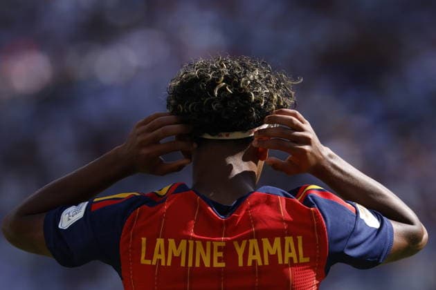 FIFA World Cup, WM, Weltmeisterschaft, Fussball 2026 final - Spain vs Argentina Lamine Yamal of Spain reacts during the FIFA World Cup 2026 final match Spain against Argentina, in New Jersey, USA, 19 July 2026. EAST RUTHERFORD United States  Copyright: xSHAWNxTHEWx