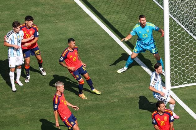 RECORD DATE NOT STATED FIFA World Cup, WM, Weltmeisterschaft, Fussball 2026 - Final - Spain v Argentina Unai Simon goalkeeper of Spain during the 2026 FIFA World Cup final between Spain and Argentina at New York New Jersey Stadium, in East Rutherford, United States, on Sunday, July 19, 2026.(Foto: Vanessa Carvalho Brazil Photo Press IMAGO) Sports Copyright: xVanessaxCarvalhox