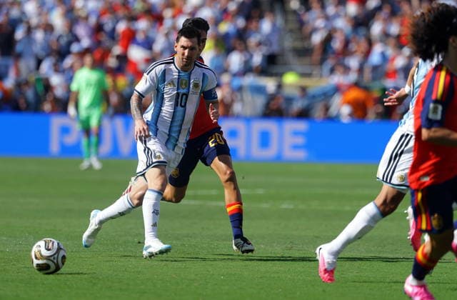 FIFA World Cup, WM, Weltmeisterschaft, Fussball 2026 final - Spain vs Argentina Lionel Messi of Argentina in action during the FIFA World Cup 2026 final match Spain against Argentina, in New Jersey, USA, 19 July 2026. EAST RUTHERFORD United States  Copyright: xCHRISTOPHERxNEUNDORFx