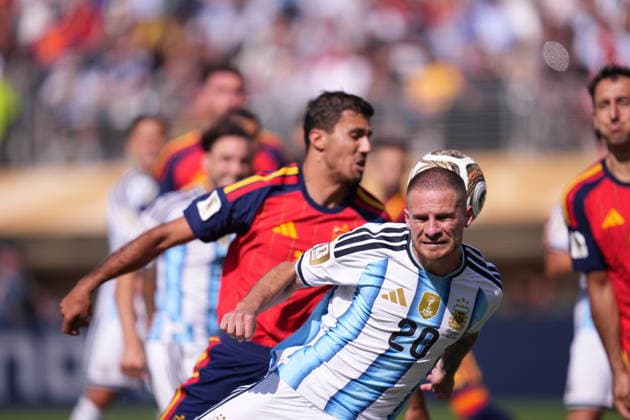 Spain v Argentina - FIFA World Cup, WM, Weltmeisterschaft, Fussball 2026 - Final EAST RUTHERFORD, NEW JERSEY - JULY 19: Alexis Mac Allister of Argentina in action during the FIFA World Cup 2026 Final match between Spain and Argentina at New York New Jersey Stadium in East Rutherford, New Jersey, USA on July 19, 2026. Jose Hernandez Anadolu New Jersey United States. Editorial use only. Please get in touch for any other usage.  Copyright: x2026xAnadoluxJosexHernandezx