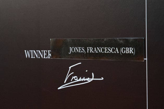IPA86819723 - The signature of winner Francesca Jones of Great Britain on the main draw board after the 2026 ATV BANCOMAT Tennis Open singles final at Circolo Antico Tiro a Volo in Rome, Italy.  Copyright: xMarioxQuartapelle IPAxSportx xx 86819723