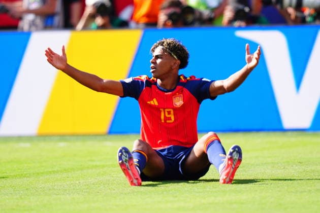 Spain v Argentina - FIFA World Cup, WM, Weltmeisterschaft, Fussball 2026 - Final EAST RUTHERFORD, NEW JERSEY - JULY 19: Lamine Yamal of Spain reacts during the FIFA World Cup 2026 Final match between Spain and Argentina at New York New Jersey Stadium in East Rutherford, New Jersey, USA on July 19, 2026. Evrim Aydin Anadolu New Jersey United States. Editorial use only. Please get in touch for any other usage.  Copyright: x2026xAnadoluxEvrimxAydinx