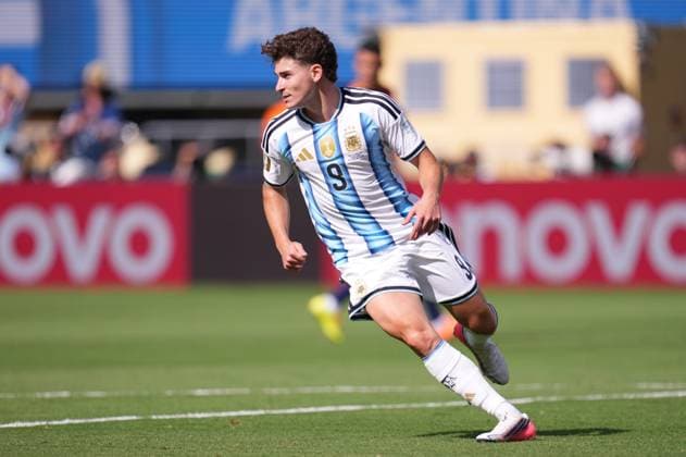Spain v Argentina - FIFA World Cup, WM, Weltmeisterschaft, Fussball 2026 - Final EAST RUTHERFORD, NEW JERSEY - JULY 19: Julian Alvarez of Argentina runs during the FIFA World Cup 2026 Final match between Spain and Argentina at New York New Jersey Stadium in East Rutherford, New Jersey, USA on July 19, 2026. Jose Hernandez Anadolu New Jersey United States. Editorial use only. Please get in touch for any other usage.  Copyright: x2026xAnadoluxJosexHernandezx