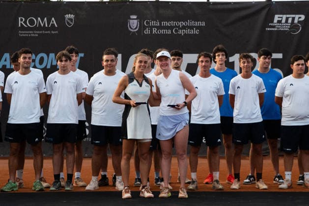 TENNIS - International Tennis Tournament - ATV Bancomat Tennis Open Photo by IPA ABACAPRESS.COM86819890 - Francesca Jones of Great Britain and Lucia Bronzetti of Italy celebrate during the award ceremony for the 2026 ATV BANCOMAT Tennis Open singles final at Circolo Antico Tiro a Volo in Rome, Italy. Rome Italy  Copyright: xIPAxSport ABACAx
