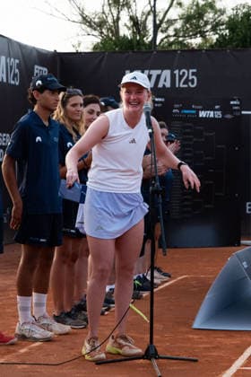 TENNIS - International Tennis Tournament - ATV Bancomat Tennis Open Photo by IPA ABACAPRESS.COM86819896 - Francesca Jones of Great Britain celebrates during the award ceremony for the singles final of the 2026 ATV BANCOMAT Tennis Open at the Circolo Antico Tiro a Volo in Rome, Italy. Rome Italy  Copyright: xIPAxSport ABACAx