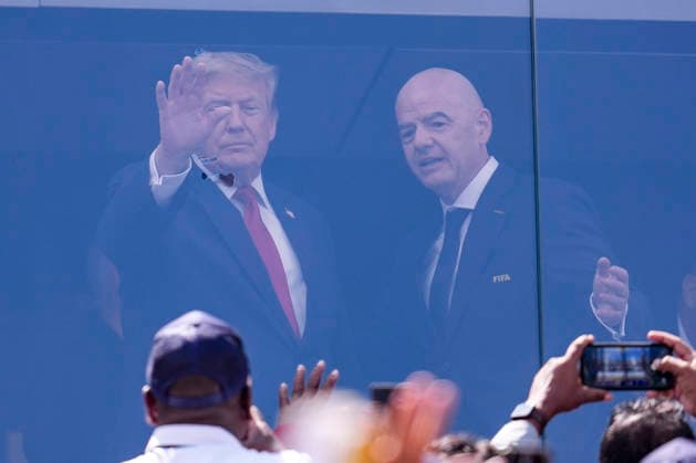 Spain v Argentina: Final - FIFA World Cup, WM, Weltmeisterschaft, Fussball 2026 President of the United States Donald J. Trump and FIFA President Gianni Infantino attend during the FIFA World Cup 2026 Final match between Spain and Argentina at New York New Jersey Stadium on July 19, 2026 in East Rutherford, United States. East Rutherford NJ United States  Copyright: xJosexBretonx originalFilename:bretonhernandez-spainvar260719_npct4.jpg