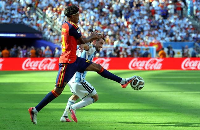 FIFA World Cup, WM, Weltmeisterschaft, Fussball 2026 final - Spain vs Argentina Lamine Yamal of Spain in action during the FIFA World Cup 2026 final match Spain against Argentina, in New Jersey, USA, 19 July 2026. EAST RUTHERFORD United States  Copyright: xCHRISTOPHERxNEUNDORFx