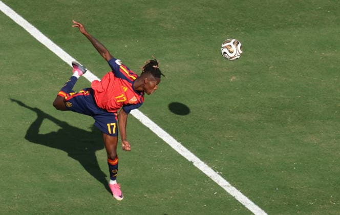 FIFA World Cup, WM, Weltmeisterschaft, Fussball 2026 final - Spain vs Argentina Nico Williams of Spain in action during the FIFA World Cup 2026 final match Spain against Argentina, in New Jersey, USA, 19 July 2026. EAST RUTHERFORD United States  Copyright: xSARAHxYENESELx