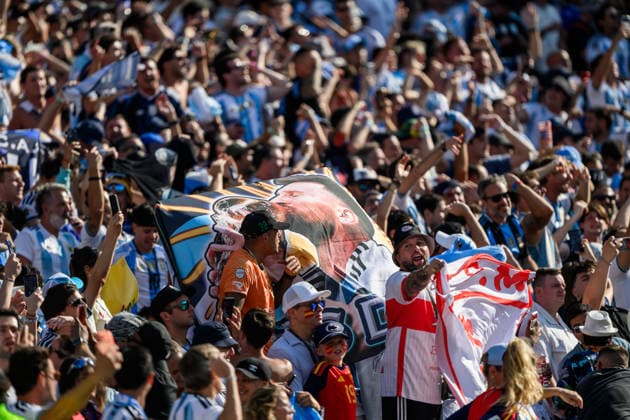 260719 Fans of Argentina during the FIFA World Cup, WM, Weltmeisterschaft, Fussball 2026 final football match between Spain and Argentina on July 19, 2026 in East Rutherford, New Jersey. Photo: Joel Marklund BILDBYRAN kod JM JM0829 bbeng fotboll football soccer fotball vm fotbolls-vm fotball-vm fotbolls-vm 2026 fifa world cup 2026 final publik *** July 19, 2026: Argentina fans during the 2026 FIFA World Cup final soccer match between Spain and Argentina on July 19, 2026 in East Rutherford, New Jersey. Photo by Joel Marklund. BILDBYRAN code JM JM0829 bbeng soccer football fotball World Cup soccer World Cup 2026 FIFA World Cup 2026 final crowd  Copyright: JOELxMARKLUND BB260719JM093