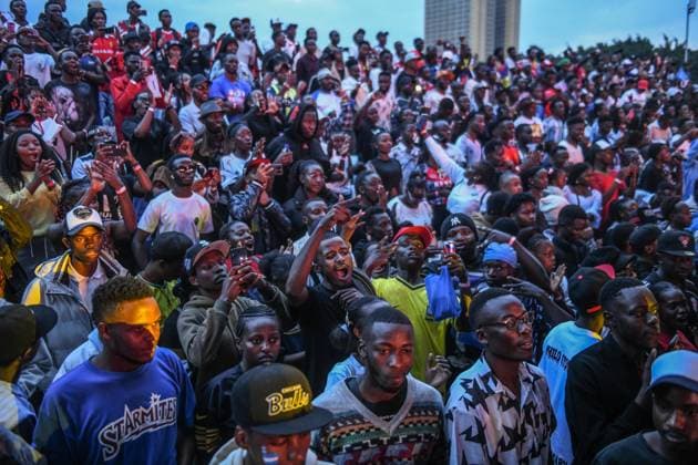 Supporters follow FIFA World Cup, WM, Weltmeisterschaft, Fussball 2026 final in Kenya NAIROBI, KENYA - JULY 19: Hundreds of football fans gather at an event venue to watch the FIFA World Cup 2026 final between Spain and Argentina on a giant screen in Nairobi, Kenya, on July 19, 2026. Gerald Anderson Anadolu Nairobi Kenya. Editorial use only. Please get in touch for any other usage.  Copyright: x2026xAnadoluxGeraldxAndersonx