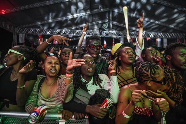 Supporters follow FIFA World Cup, WM, Weltmeisterschaft, Fussball 2026 final in Kenya NAIROBI, KENYA - JULY 19: Hundreds of football fans gather at an event venue to watch the FIFA World Cup 2026 final between Spain and Argentina on a giant screen in Nairobi, Kenya, on July 19, 2026. Gerald Anderson Anadolu Nairobi Kenya. Editorial use only. Please get in touch for any other usage.  Copyright: x2026xAnadoluxGeraldxAndersonx