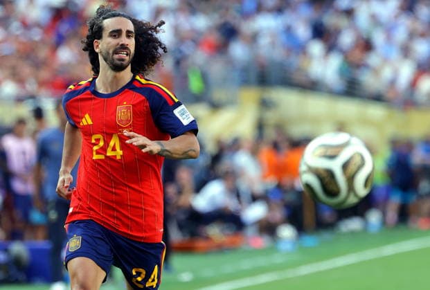 FIFA World Cup, WM, Weltmeisterschaft, Fussball 2026 final - Spain vs Argentina Marc Cucurella of Spain in action during the FIFA World Cup 2026 final match Spain against Argentina, in New Jersey, USA, 19 July 2026. EAST RUTHERFORD United States  Copyright: xCHRISTOPHERxNEUNDORFx