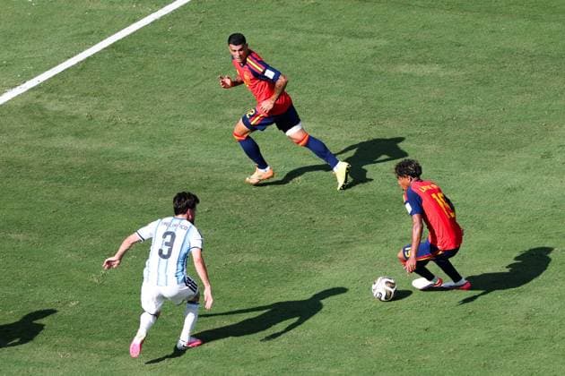 RECORD DATE NOT STATED FIFA World Cup, WM, Weltmeisterschaft, Fussball 2026 - Final - Spain v Argentina Lamine Yamal player of Spain during the 2026 FIFA World Cup final between Spain and Argentina at New York New Jersey Stadium, in East Rutherford, United States, on Sunday, July 19, 2026.(Foto: Vanessa Carvalho Brazil Photo Press IMAGO) Sports Copyright: xVanessaxCarvalhox
