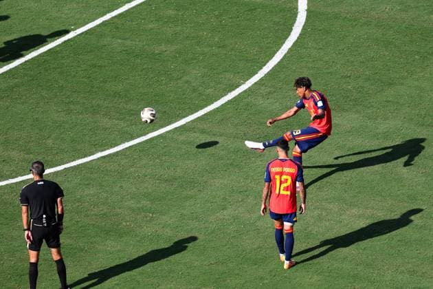 RECORD DATE NOT STATED FIFA World Cup, WM, Weltmeisterschaft, Fussball 2026 - Final - Spain v Argentina Lamine Yamal player of Spain during the 2026 FIFA World Cup final between Spain and Argentina at New York New Jersey Stadium, in East Rutherford, United States, on Sunday, July 19, 2026.(Foto: Vanessa Carvalho Brazil Photo Press IMAGO) Sports Copyright: xVanessaxCarvalhox